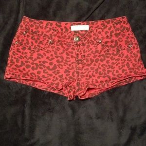 Cotton Spandex Animal Print Shorts